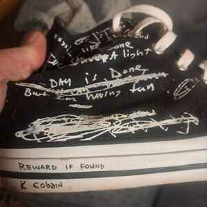 Black and White Lithium Lyric Ultra Rare Unworn Converse All Stars